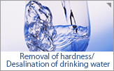 Removal of hardness/ Desalination of drinking water